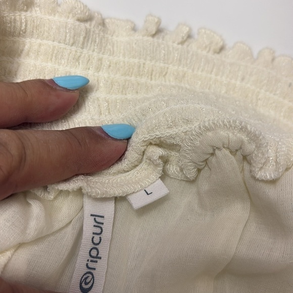 Rip curl maxi skirt, sun gypsy size large, elastic waist cream colour - Picture 7 of 9